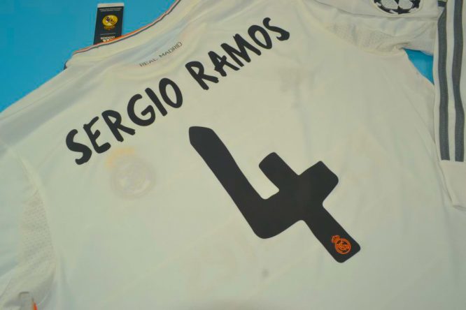 Sergio Ramos Nameset Alternate, Real Madrid 2013-2014 Champions League Final Long-Sleeve