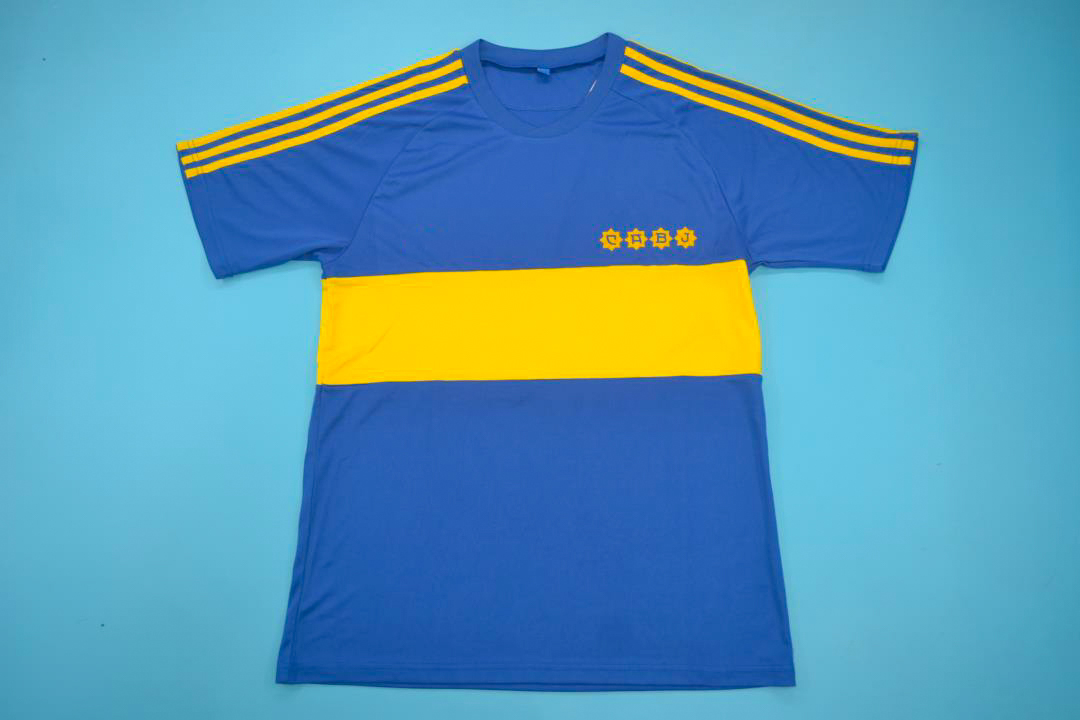 Boca Juniors 1981 Diego Maradona Retro Shirt Vintage Football Jersey Fan Version 