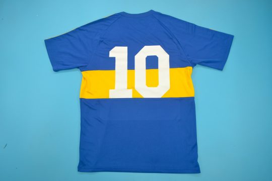 #10 Nameset Maradona, Boca Juniors 1980-1981 Home Short-Sleeve