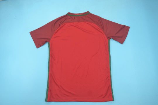 Shirt Back Blank, Portugal Euro 2016 Home Short-Sleeve