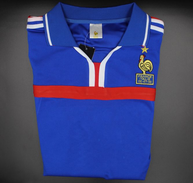 Shirt Front Alternate, France Euro 2000 Home Short-Sleeve