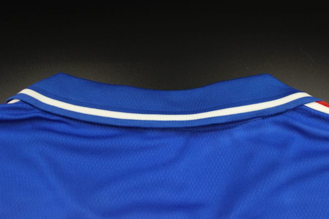 Shirt Collar Back, France Euro 2000 Home Short-Sleeve