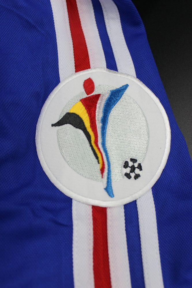 Shirt Euro 2000 Patch, France Euro 2000 Home Short-Sleeve