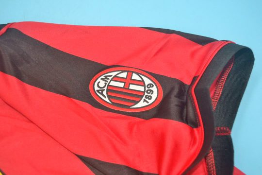 Shirt AC Milan Sleeve Emblem, AC Milan 1996-1997 Home Short-Sleeve Kit