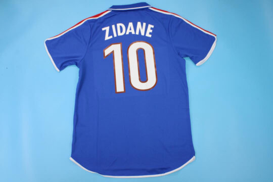 Zidane Nameset - France 2000 Home Short-Sleeve Jersey