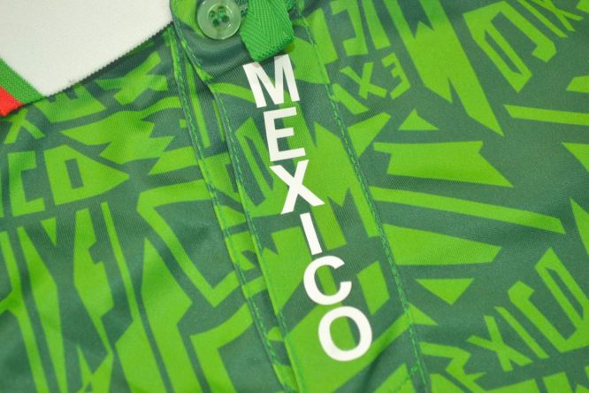Shirt Mexico Collar Imprint, Mexico 1994 Home Short-Sleeve