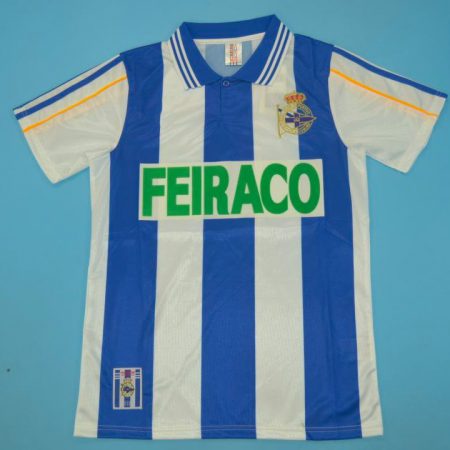 Shirt Front, Deportivo La Coruna 1999-2000 Home Short-Sleeve