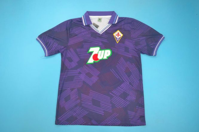 Shirt Front, Fiorentina 1992-1993 Home Short-Sleeve