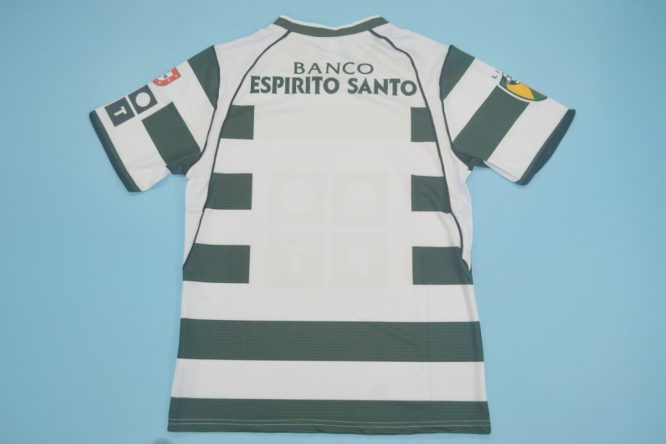 Shirt Back Blank, Sporting Lisbon 2001-2002 Home Short-Sleeve