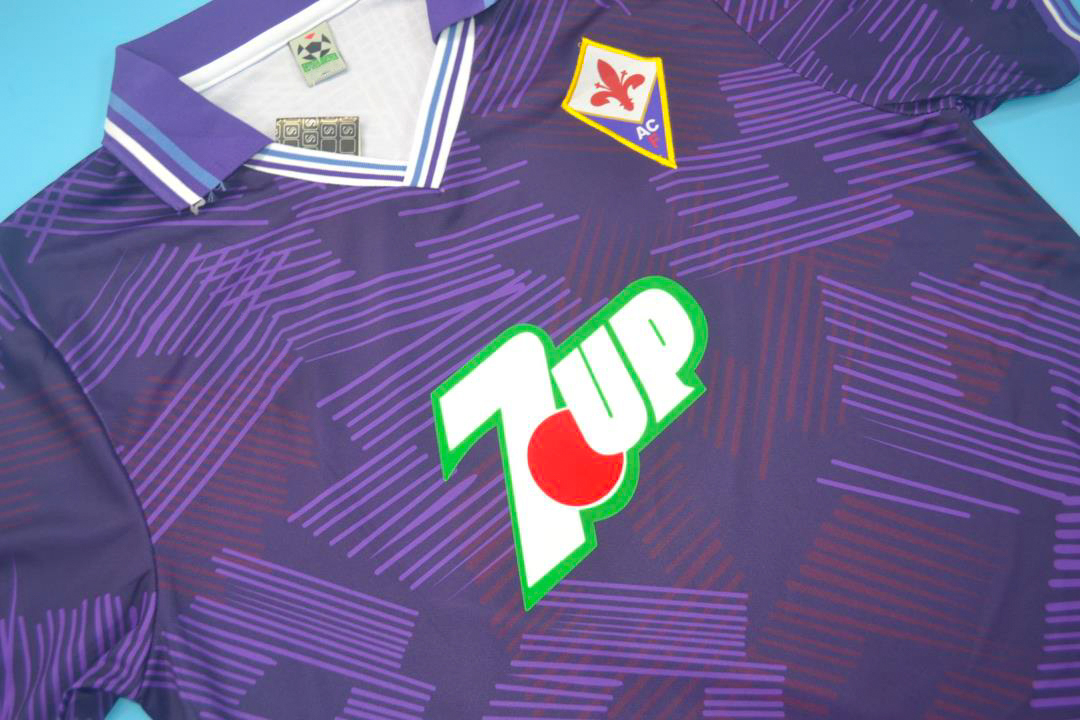 Fully-Customizable Name & Number Fiorentina 1992-1993 Away Shirt Kit Maglia Jersey Effenberg Batistuta Dunga Laudrup Gattuso Sizes S-XXL