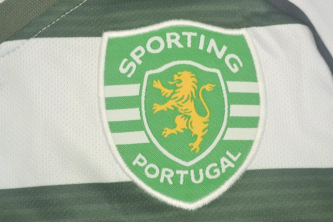 Shirt Sporting Logo, Sporting Lisbon 2001-2002 Home Short-Sleeve