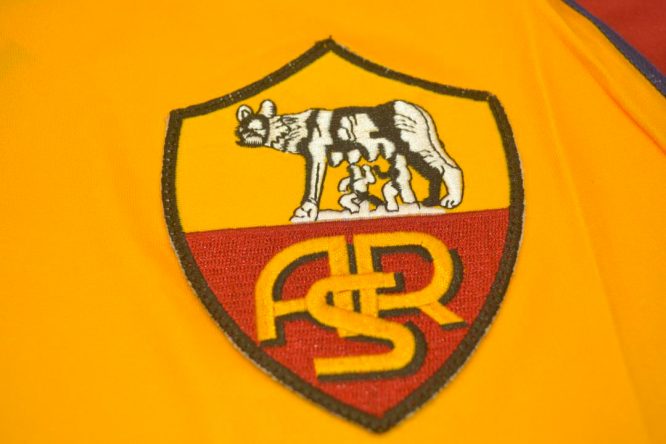 Shirt Roma Logo, AS Roma 2001-2002 European Edition Short-Sleeve