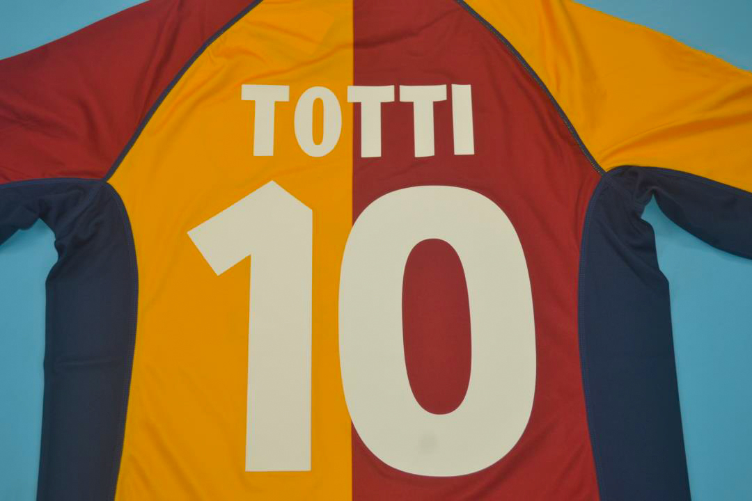 Batistuta #18 Roma 2001-2002 Away Football Nameset for shirt 