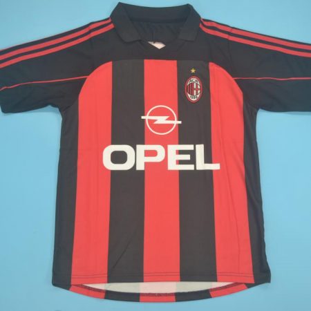 Shirt Front, AC Milan 2000-2002 Home Short-Sleeve