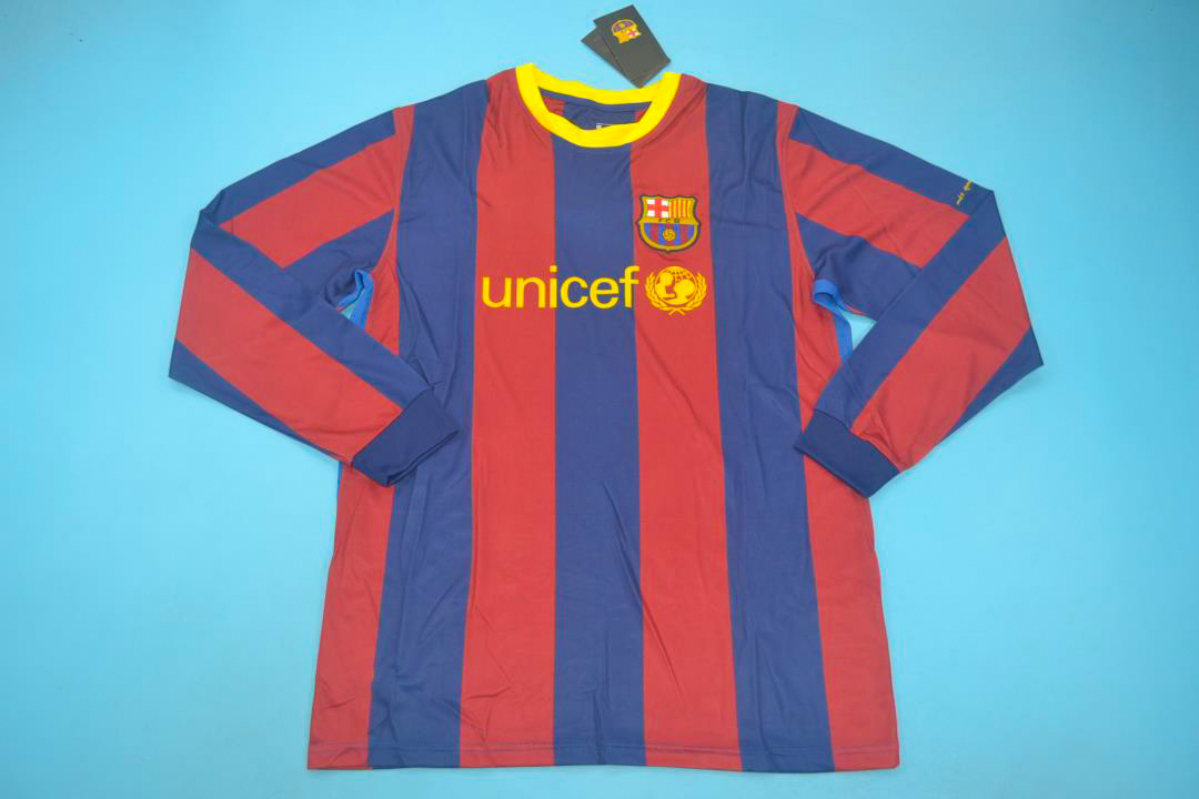 FC Barcelona 2010-2011 Home Long-Sleeve Football Shirt [As worn by Iniesta,  Messi & Xavi]