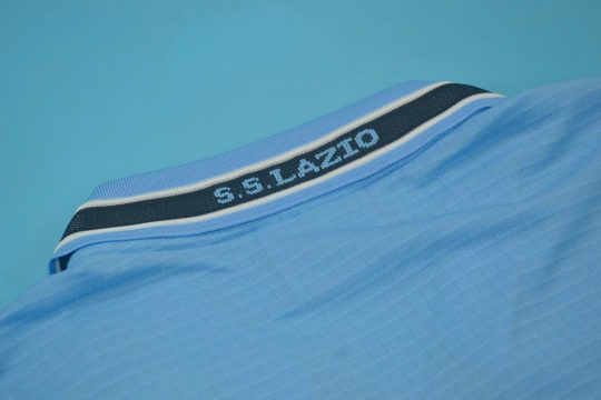 Shirt Collar Back, Lazio 1999-2000 Home Short-Sleeve
