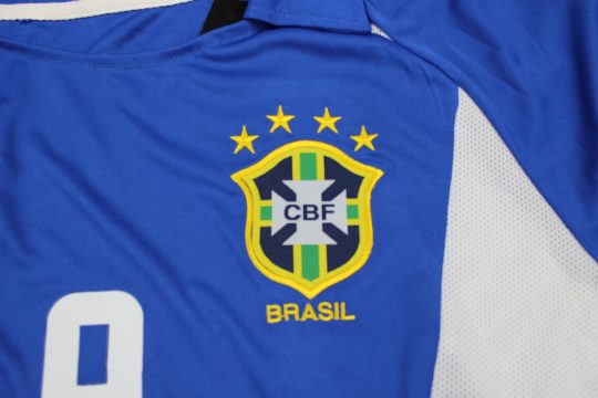 Shirt Brazil Emblem, Brazil 2002 Away Short-Sleeve