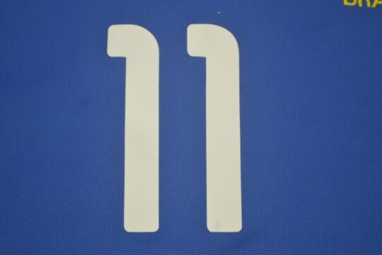 Ronaldinho Nameset Front, Brazil 2002 Away Short-Sleeve Jersey