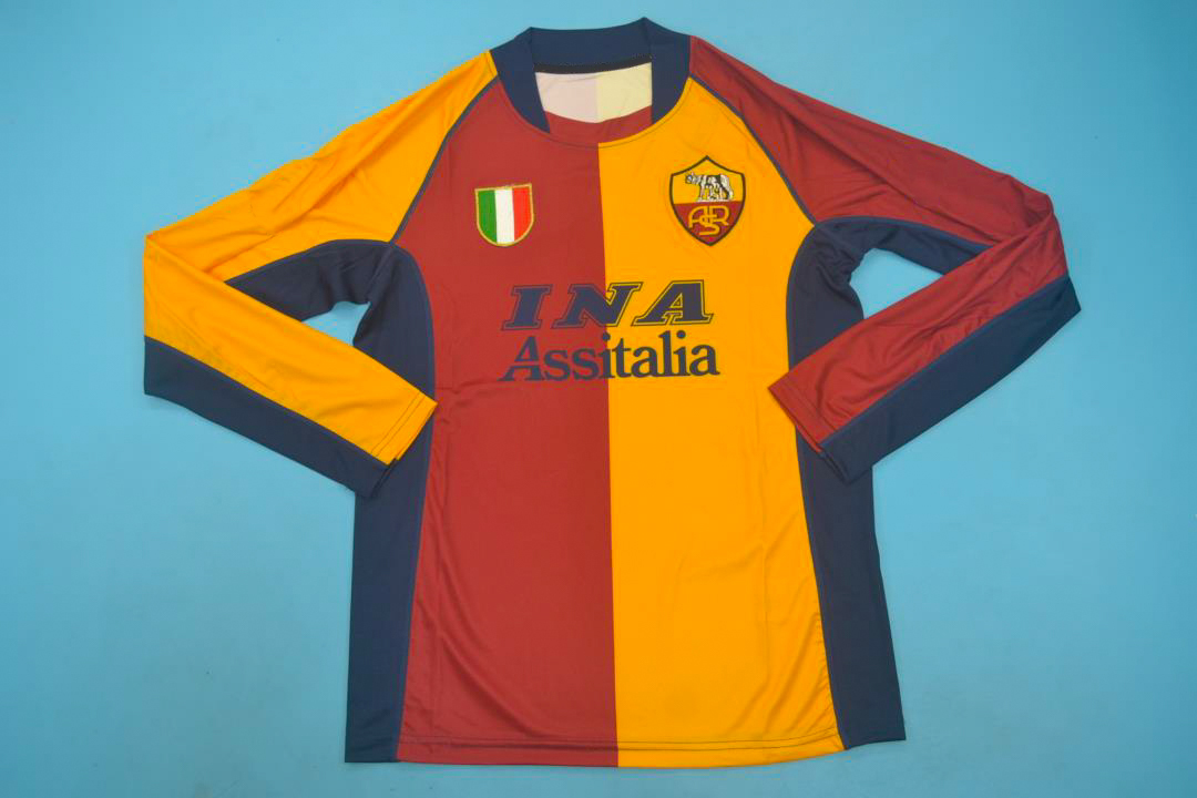 AS 2001-02 UCL Edition Long-Sleeve Jersey Shipping]