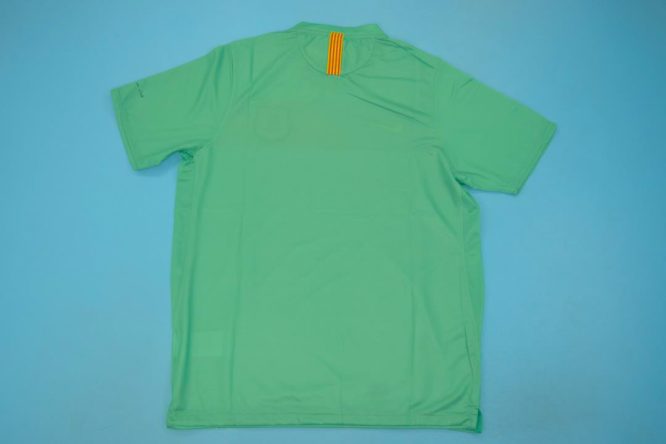 Shirt Back Blank, Barcelona 2010-2011 Away Green Short-Sleeve