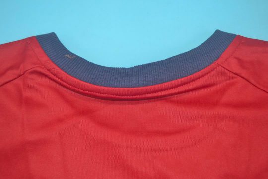 Shirt Collar Back, Italy 2006 Goalkeeper Away Red Buffon Short Sleeve