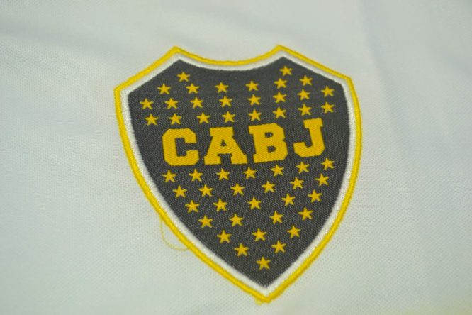 Shirt Boca Logo, Boca Juniors 1996-1997 Away White Short-Sleeve