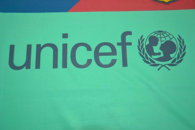 Shirt Unicef Logo, Barcelona 2010-2011 Away Green Short-Sleeve