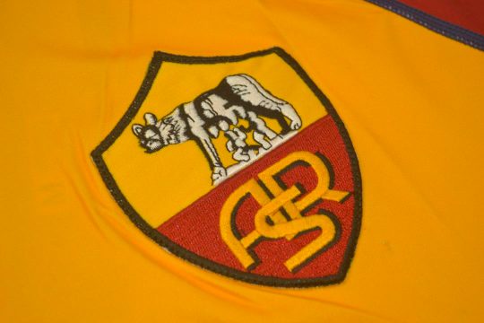 Shirt AS Roma Emblem, AS Roma 2001-2002 European Shirt Long-Sleeve
