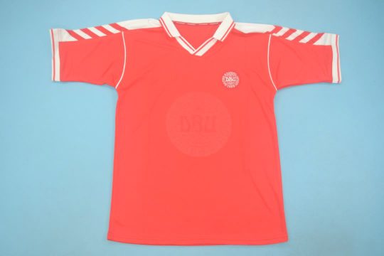 Shirt Front, Denmark 1998 Home Red Short-Sleeve