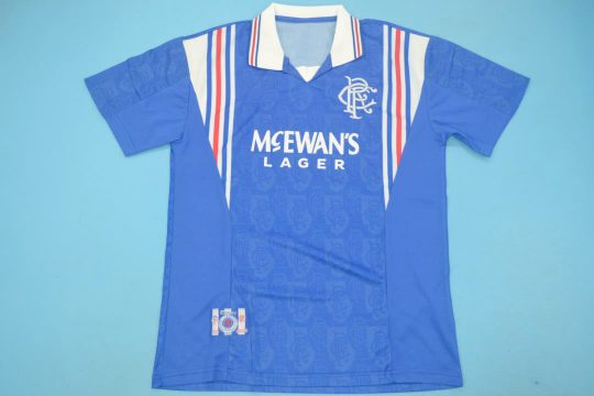 Shirt Front, Rangers 1996-1997 Home Short-Sleeve