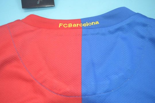 Shirt Collar Back, Barcelona 2006-2007 Home Short-Sleeve