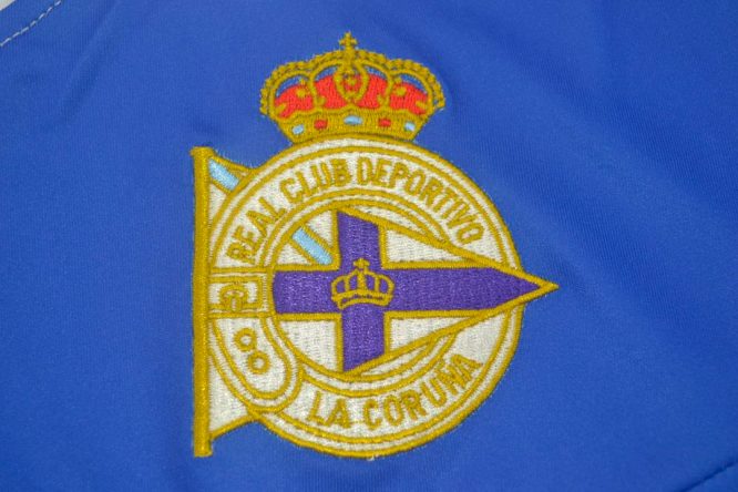 Shirt Deportivo Emblem, Deportivo La Coruna 2003-2004 Home Short-Sleeve