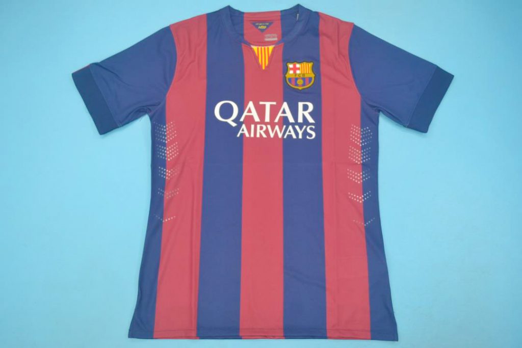 Bij zonsopgang Geweldige eik Pastoor Barcelona 2014-2015 Home Camisa Retro Jersey [Free Shipping]