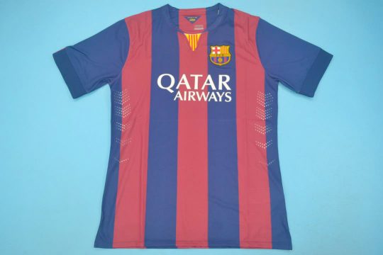 Shirt Front, Barcelona 2014-2015 Home Short-Sleeve