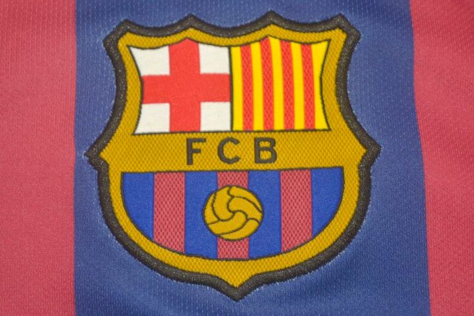 Shirt Barcelona Logo, Barcelona 2014-2015 Home Short-Sleeve