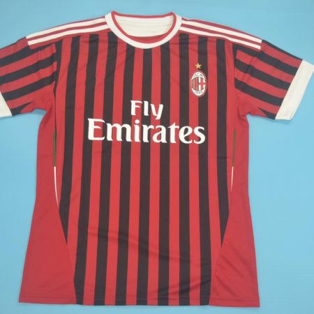 Shirt Front, AC Milan 2011-2012 Home Short-Sleeve