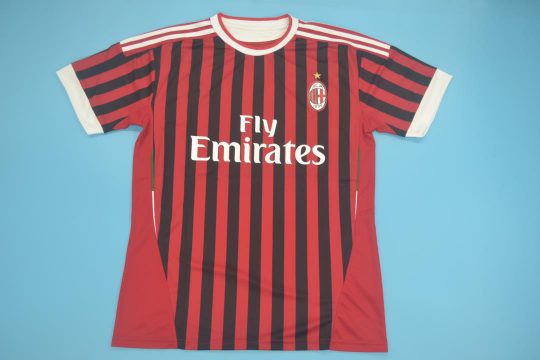 Shirt Front, AC Milan 2011-2012 Home Short-Sleeve