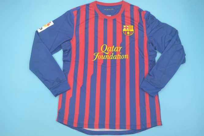 Shirt Front, Barcelona 2011-2012 Home Long-Sleve