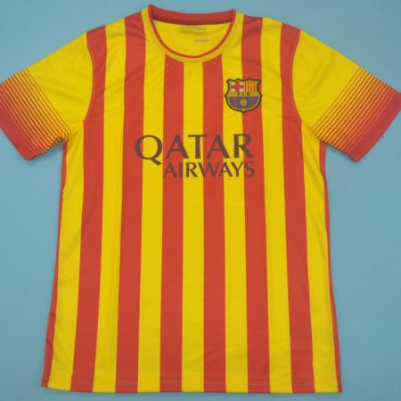 Shirt Front, Barcelona 2013-2014 Away Catalonia Colors Short-Sleeve