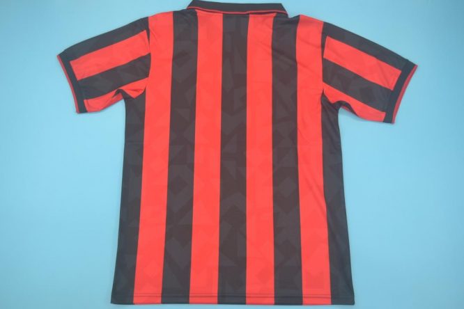 Shirt Back Blank, AC Milan 1993-1994 Home Short-Sleeve
