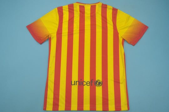 Shirt Back Blank, Barcelona 2013-2014 Away Catalonia Colors Short-Sleeve