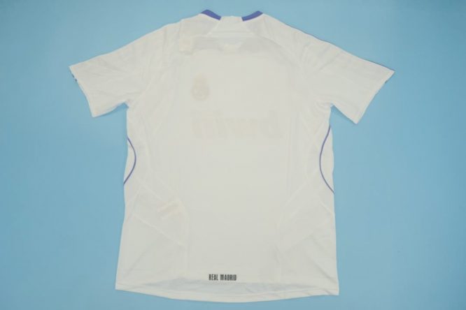 Shirt Back Blank, Real Madrid 2007-2008 Home Short-Sleeve