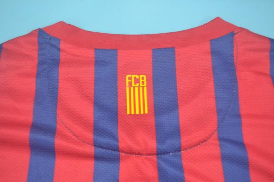 Shirt Collar Back, Barcelona 2011-2012 Home Long-Sleeve
