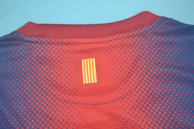 Shirt Collar Back, Barcelona 2012-2013 Home Short-Sleeve