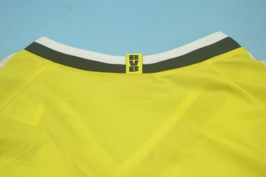 Shirt Collar Back, Borussia Dortmund 1995-1996 Home Short-Sleeve