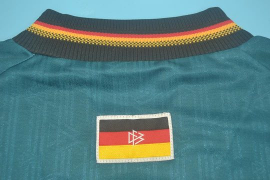 Shirt Collar Back, Germany 1996-1998 Away Green Short-Sleeve