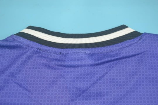 Shirt Collar Back, Real Madrid 1997-1998 Away Purple Short-Sleeve