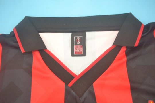 Shirt Collar Front, AC Milan 1993-1994 Home Short-Sleeve