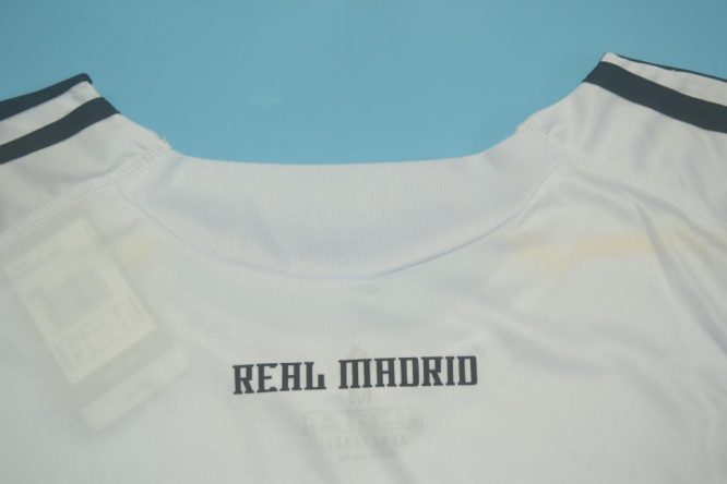 Shirt Collar Back, Real Madrid 2009-2010 Home Short-Sleeve