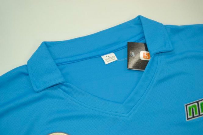 Shirt Collar Front, Napoli 1988-1989 Home Short-Sleeve Kit